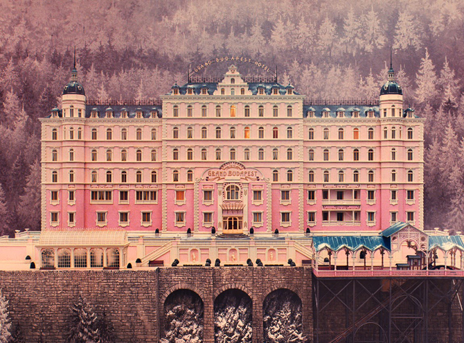 Grand Budapest Hotel, film, scenografia