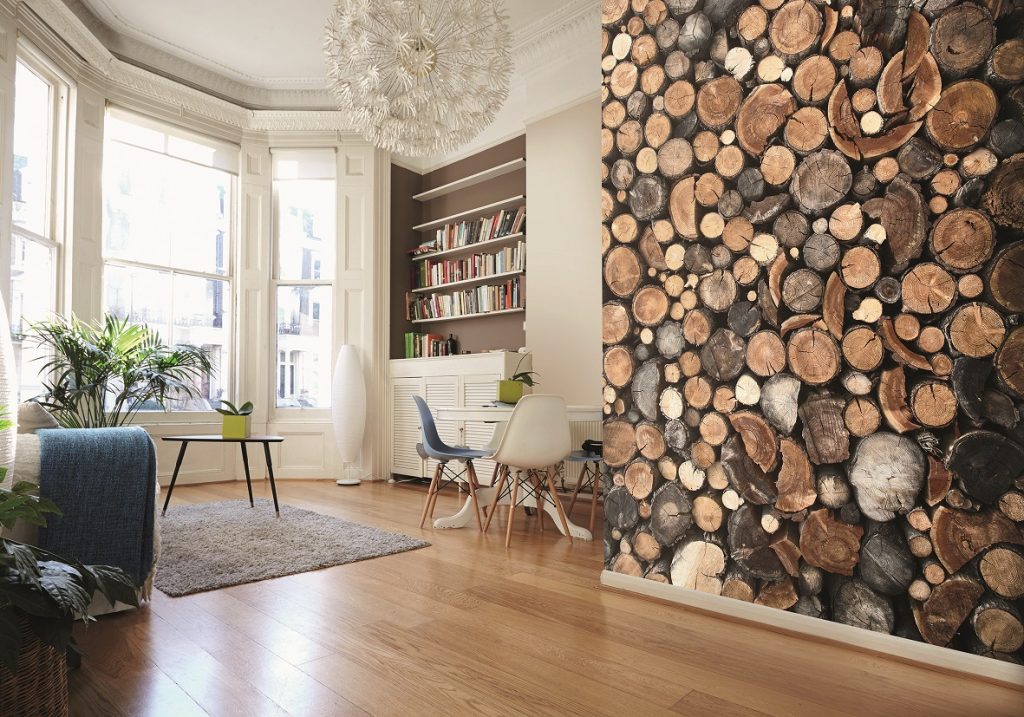 10 pomysłów na drewno na ścianie w salonie