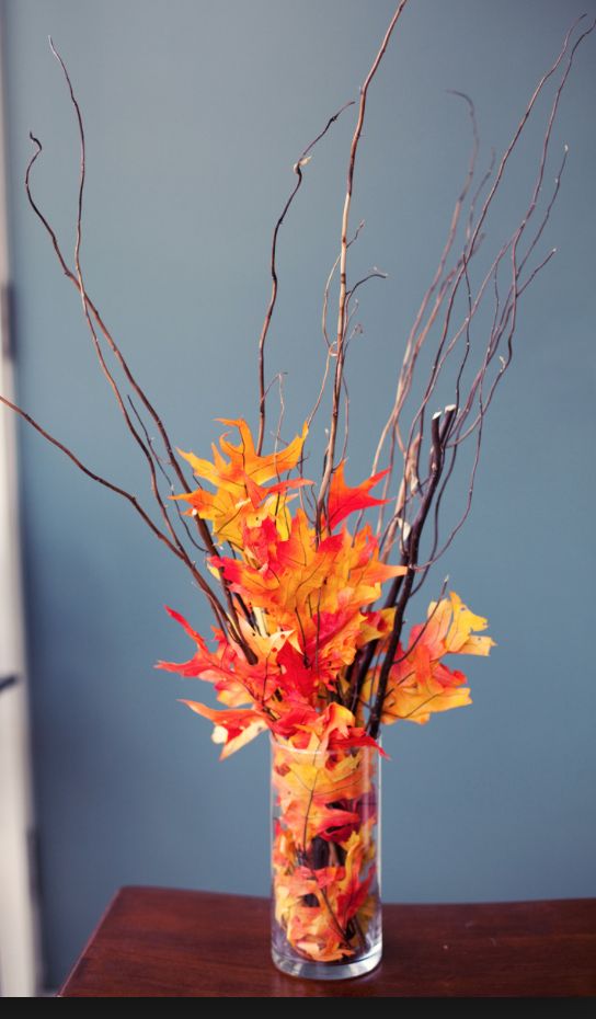 Jesienne dekoracje z liści - bukiet
