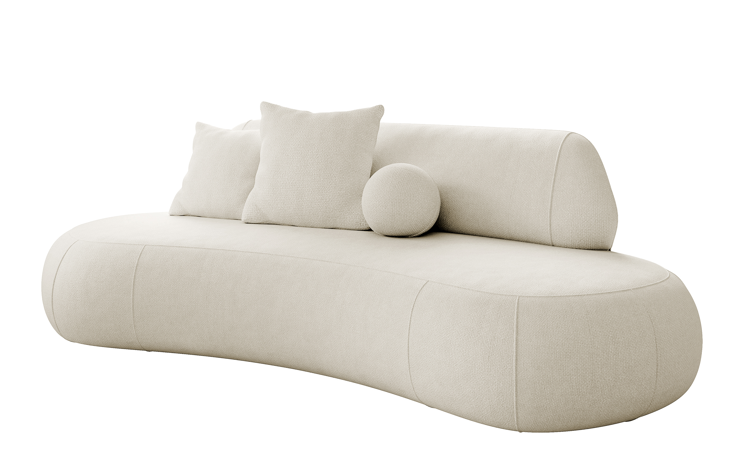 Sofa o zaokrąglonych kształtach 